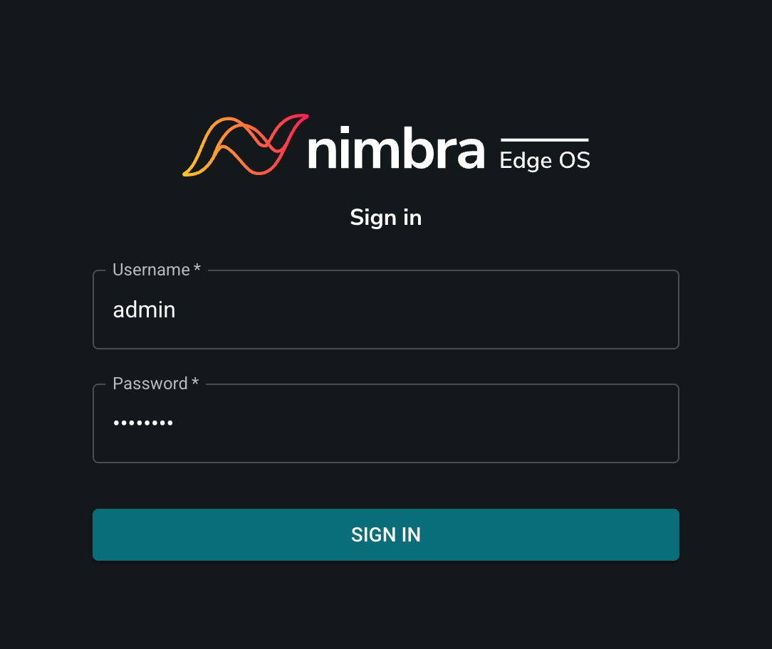 Log-in dialog