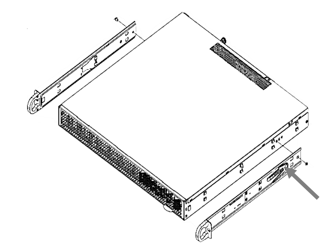 The sections of the inner rails, with a visible locking tab